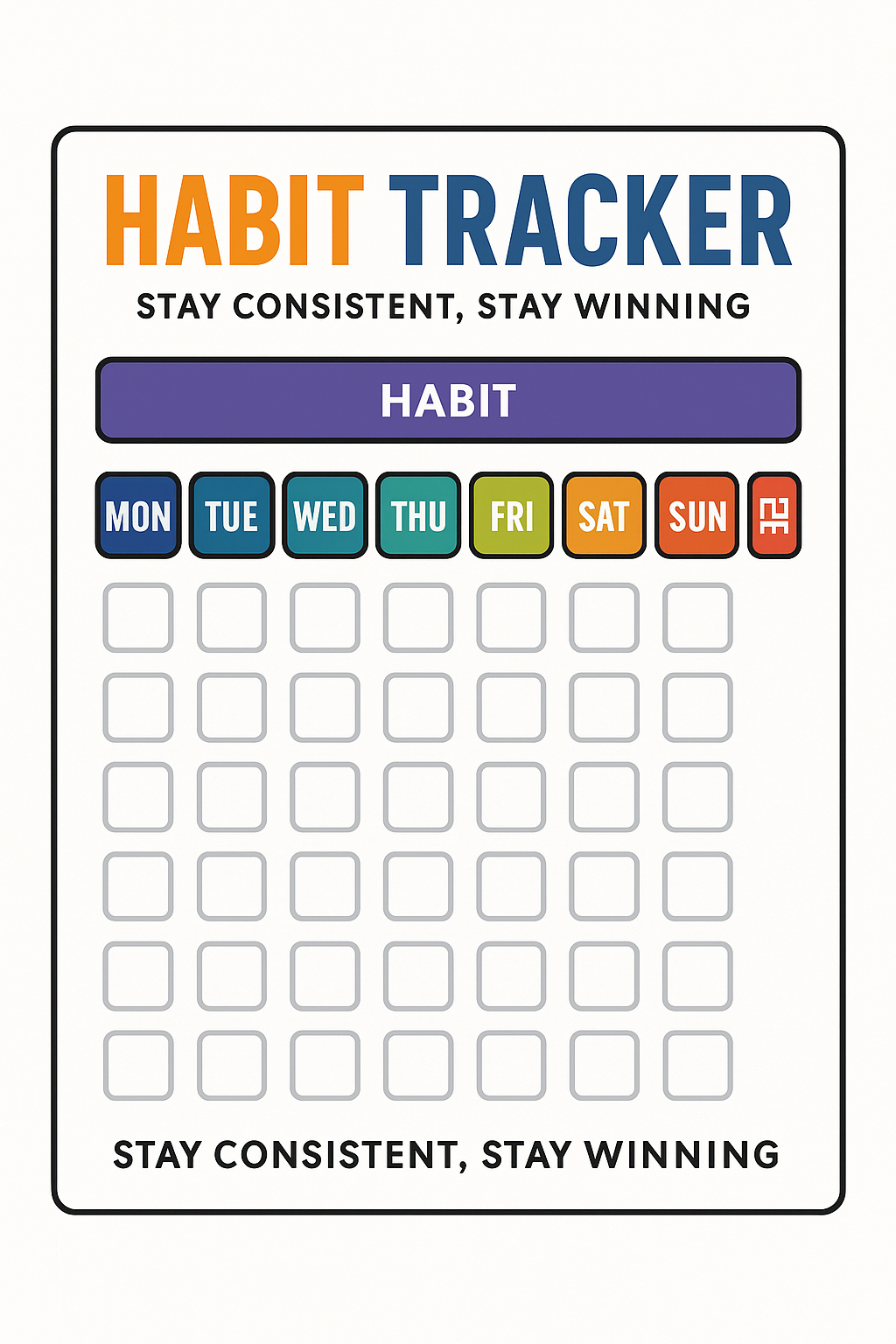 Bold Habit Tracker – Stay Consistent, Stay Winning